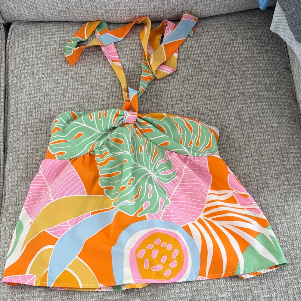 Colorful Halter Top